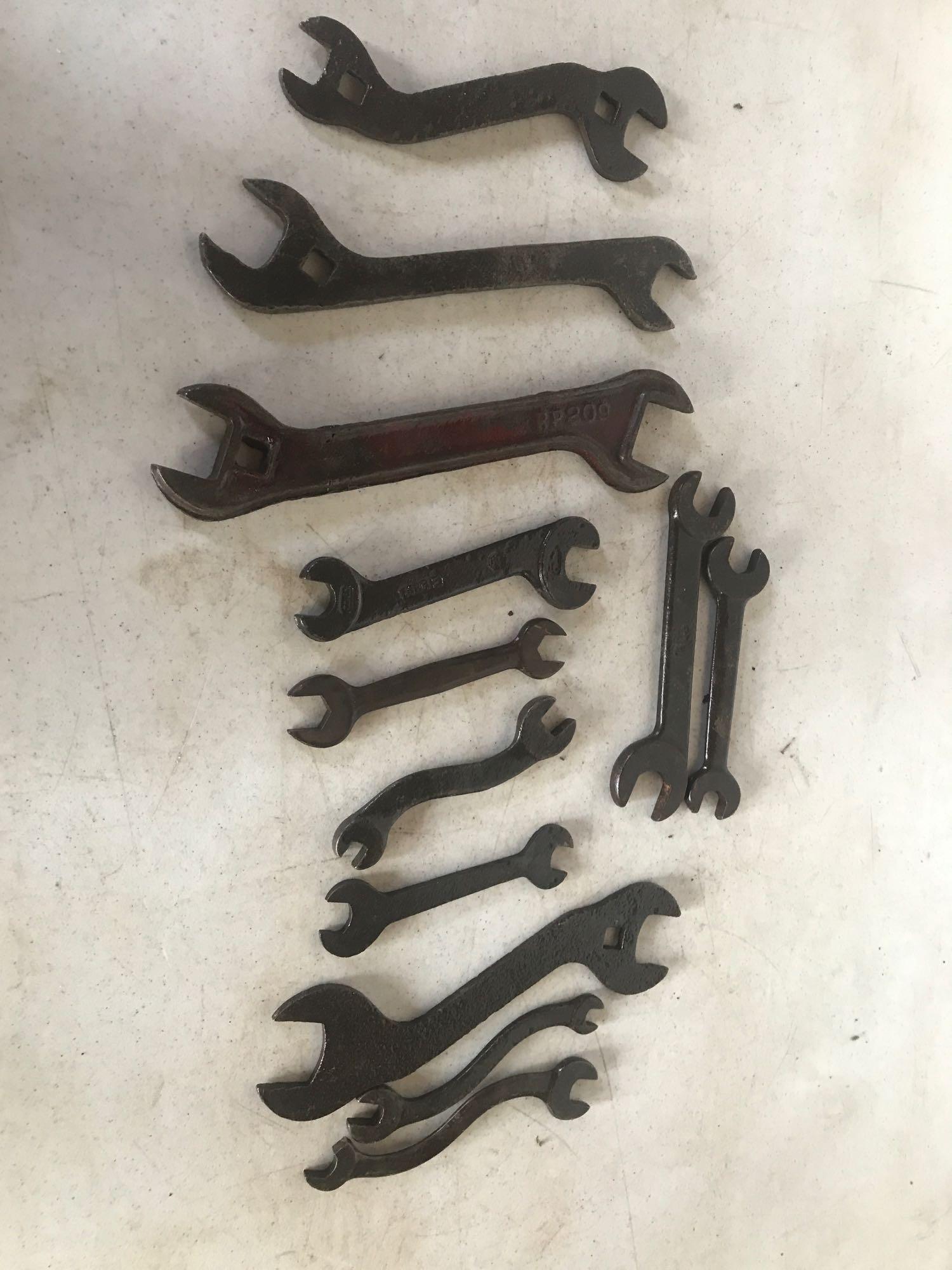 Various antique wrenches