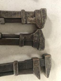 6 - Antique pipe wrenches 1 advertised John Deere and Co.