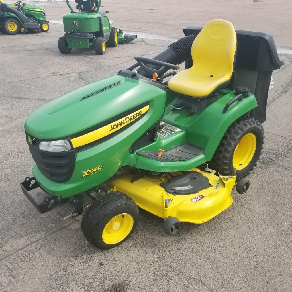 2013 JOHN DEERE X540 /54" DECK POWER FLOW BAGGER