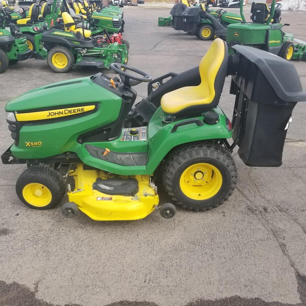 2013 JOHN DEERE X540 /54" DECK POWER FLOW BAGGER