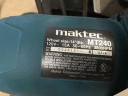 Maktec 14" portable cut-off saw with 2 extra blades. Excellent condition - no shipping.