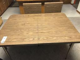 41'' x 58'' Formica top table w/ (2) 18'' leaves - NO SHIPPING