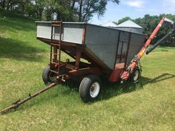 Heider 250 bushel seed tender gravity box w/ 6" auger and Briggs and Stratton 6 h.p. motor on