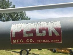 Peck 61' x 8" auger, top drive, straight, manual lift