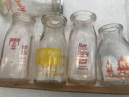 Milk Bottle Collection. (1) 1/2 Gal." Morning Fresh", (1) Pt. Durand, Wis. (1) Pt. Roe Diary, 1/2