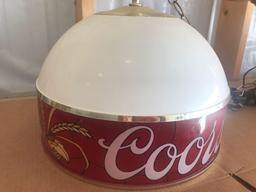Pool Table Light "Coors" 41". Pick Up Only.