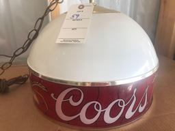 Pool Table Light "Coors" 41". Pick Up Only.