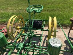 JD-Moline model 999 2 row Planter w/ck wire & cast iron Champion seat-restored