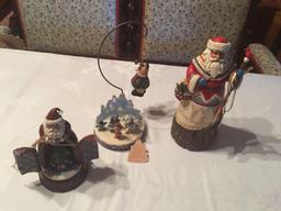 Jim Shore (3 in boxes), Woodsy Winter, Ornament Holder, Believe (Front doors open).