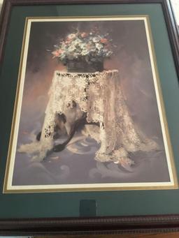 A yard of roses and two other frames with prints