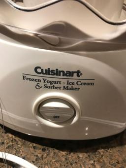 Cuisinart yogurt-ice cream and sorbet maker.