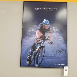 Lance Armstrong signed poster