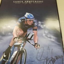 Lance Armstrong signed poster