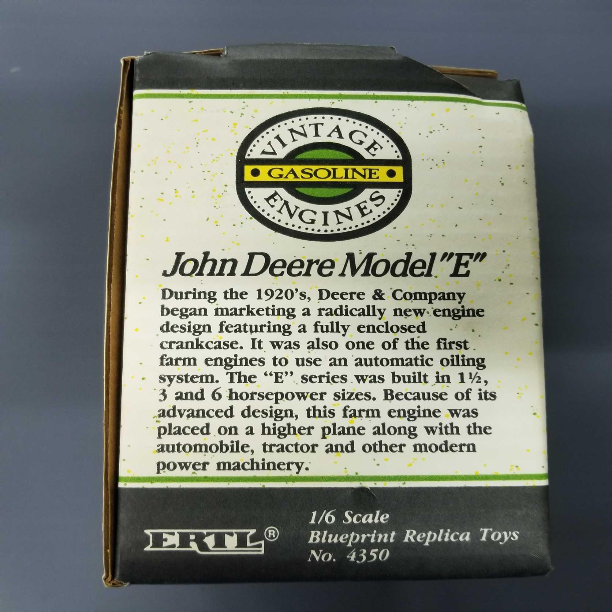 JOHN DEERE MODEL "E" HIT-MISS ENGINE