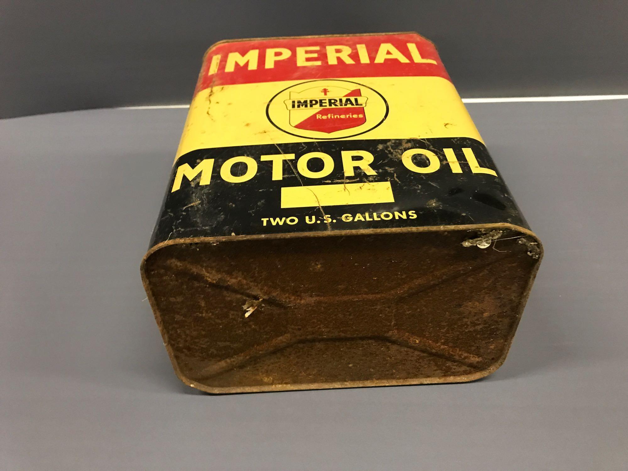 "IMPERIAL" 2 GALLON MOTOR OIL CAN