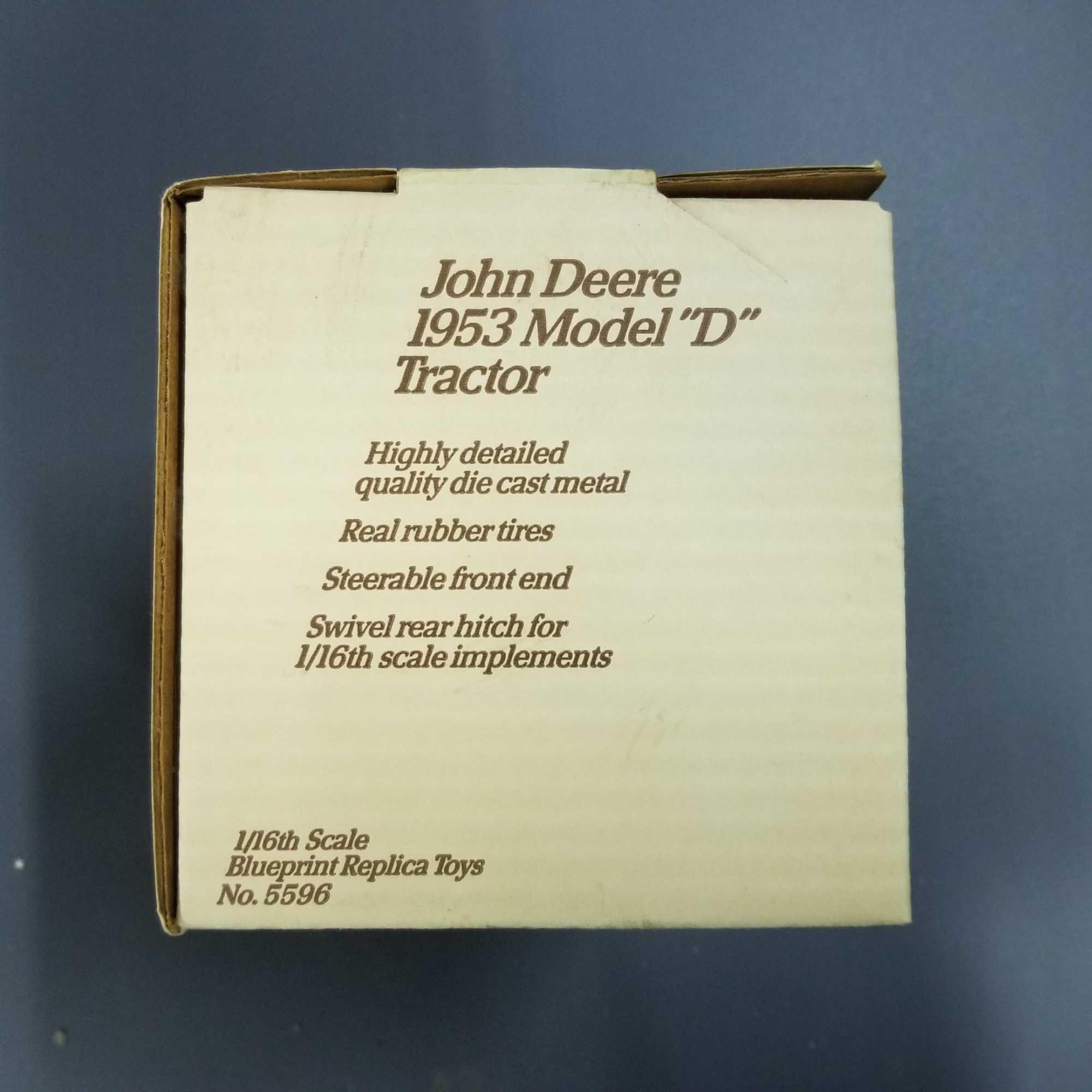 JOHN DEERE MODEL "D" ON RUBBER TRACTOR