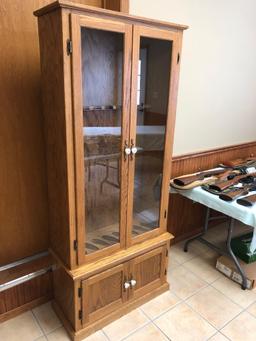 8 Place Glass Front Gun Cabinet