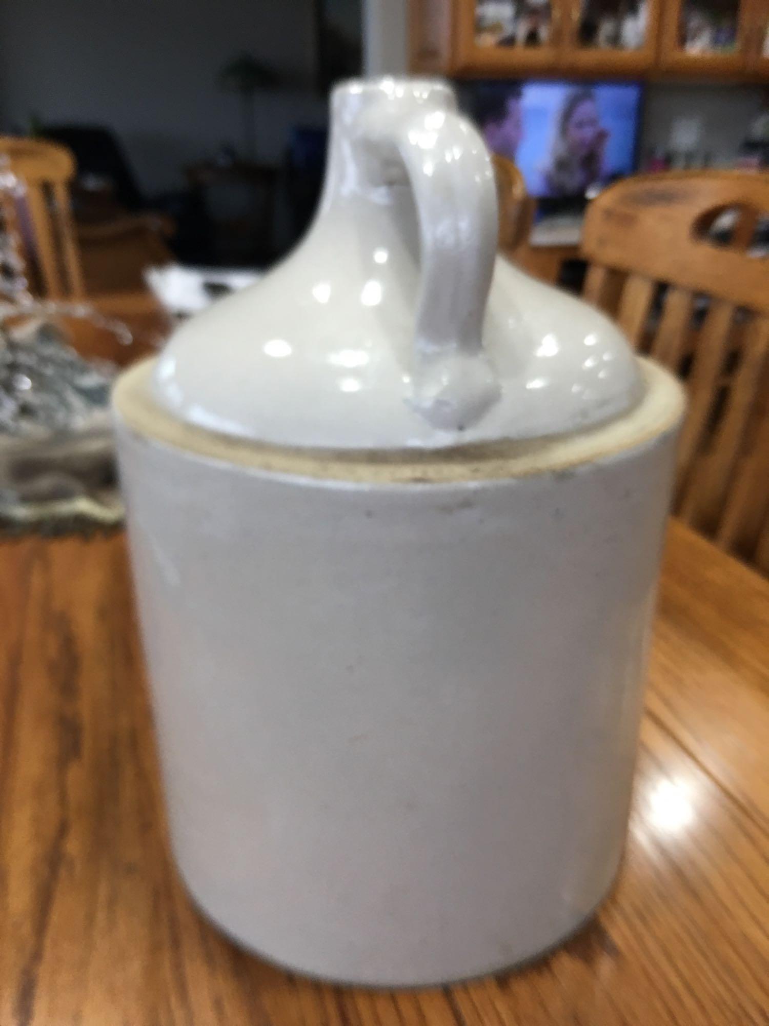 "Petty's Tonic" Crock White Top 2 gal. Jug