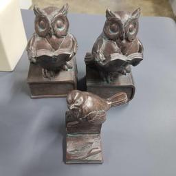 Owls, Candy dish, candles & misc.