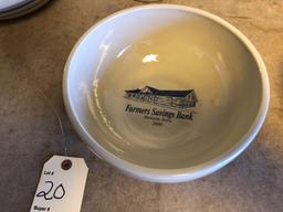 4 Pieces of Farmers Savings Bank, Remsen, IA crock ware