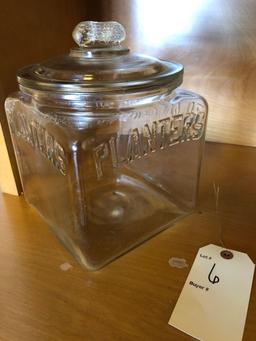 Glass Planter's Peanut jar