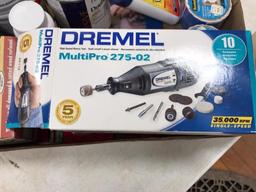 Dremel Tool, Tape, Wipes and Tile Grout