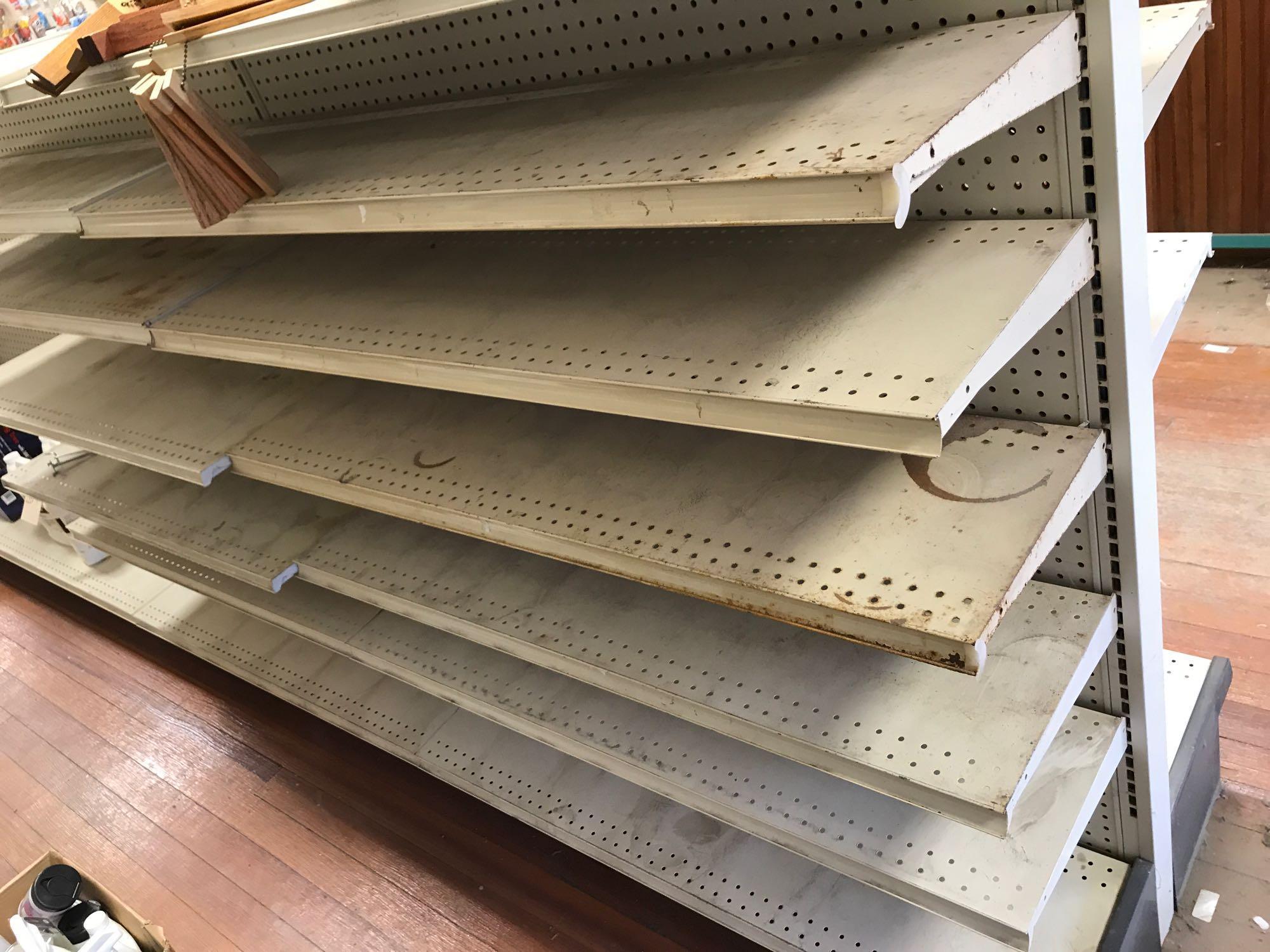 4] Sections Double Sided Free Standing Shelving Fixtures