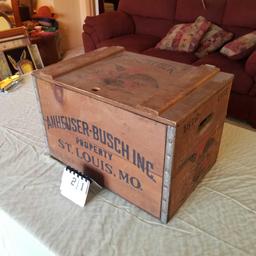 Anheuser-Busch Wood Shipping Box