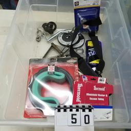 Assortment inc. Rope, Pins, Solder, And Scraper