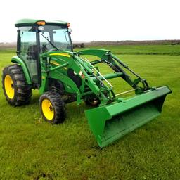 2008 John Deere 4320 Compact Tractor, Mfd, Cab, Hydro Transmission with 400X Loader