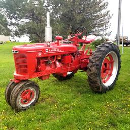 1950 Farmall "H" Tractor Gas Narrow Front 9 Speed Transmission Restored