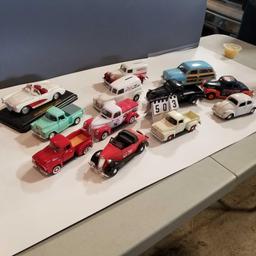 Assortment Metal Cars and Pickups inc. Corvette, Ford, Chevy and Volkswagon
