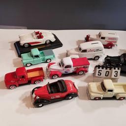 Assortment Metal Cars and Pickups inc. Corvette, Ford, Chevy and Volkswagon