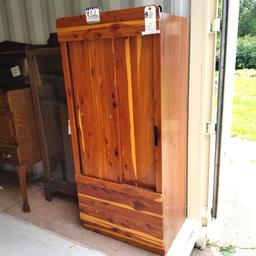 Cedar Slide Door Wardrobe