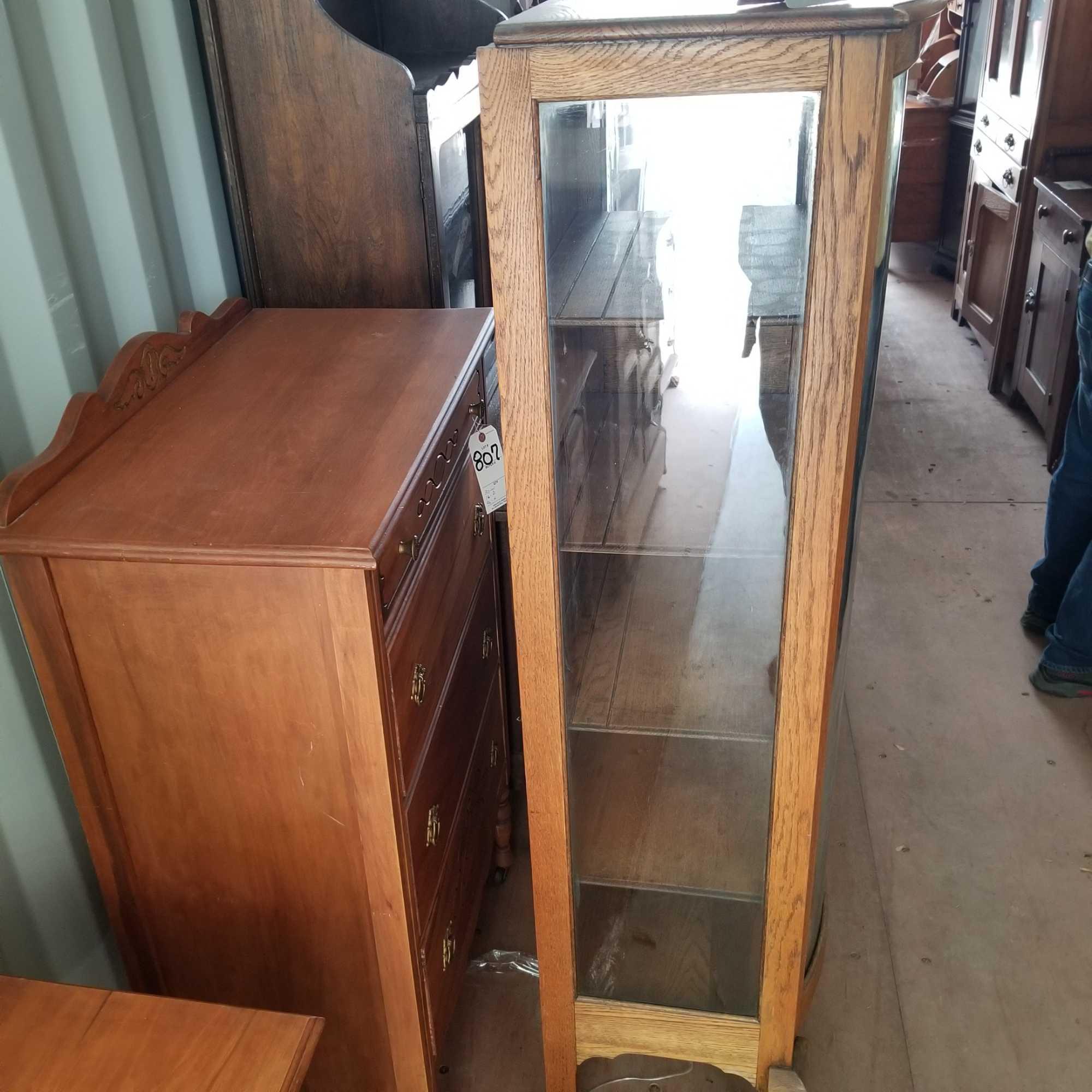 Curved Glass Front China Cabinet