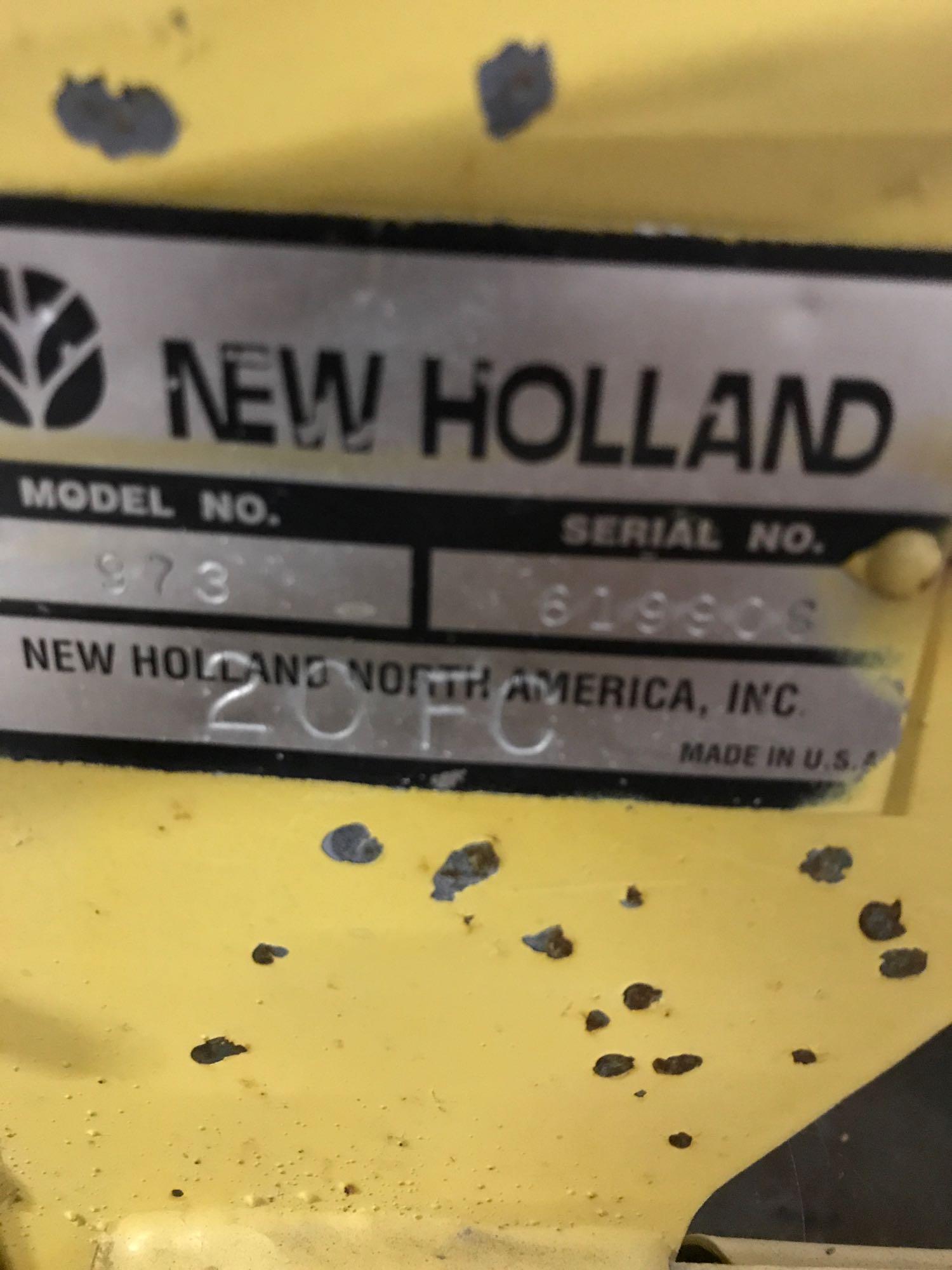 New Holland 973 20' Bean Platform with 25' Harvest Hand Trailer