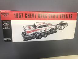 WIX Fliters 1957 Chevy Drag Car and Trailer-NIB