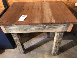 Homemade rustic wood table - 33'' W x 24'' D x 30.5'' H - No Shipping