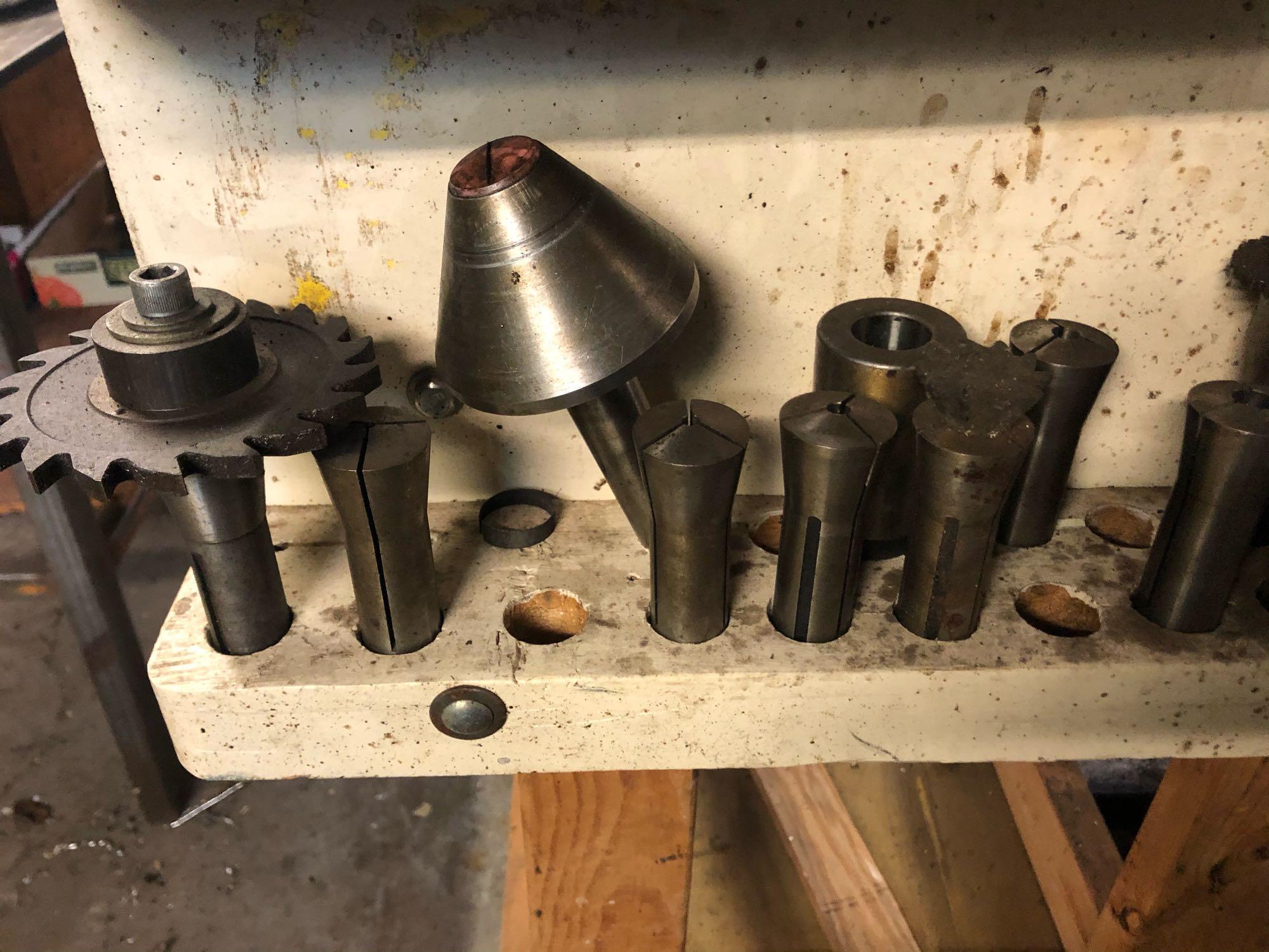 Assortment of attachments to mill/drill