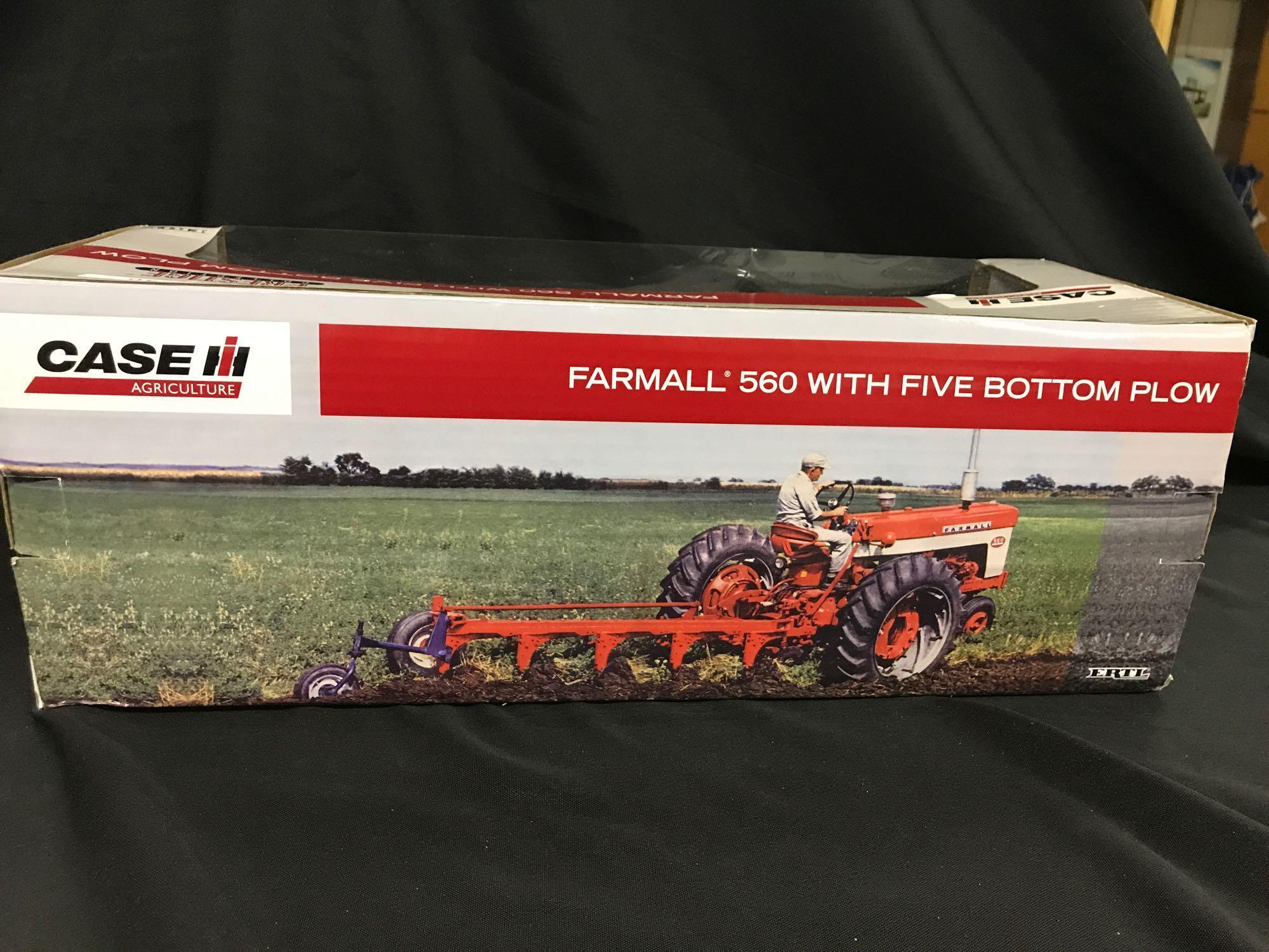 IH Farmall "560" Tractor with 5 Bottom Plow Prestige Series