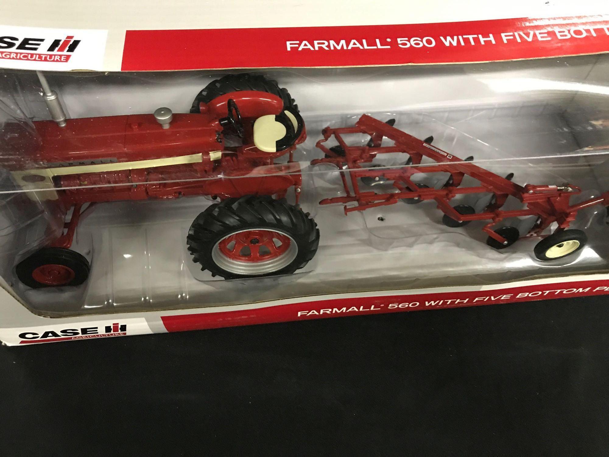 IH Farmall "560" Tractor with 5 Bottom Plow Prestige Series