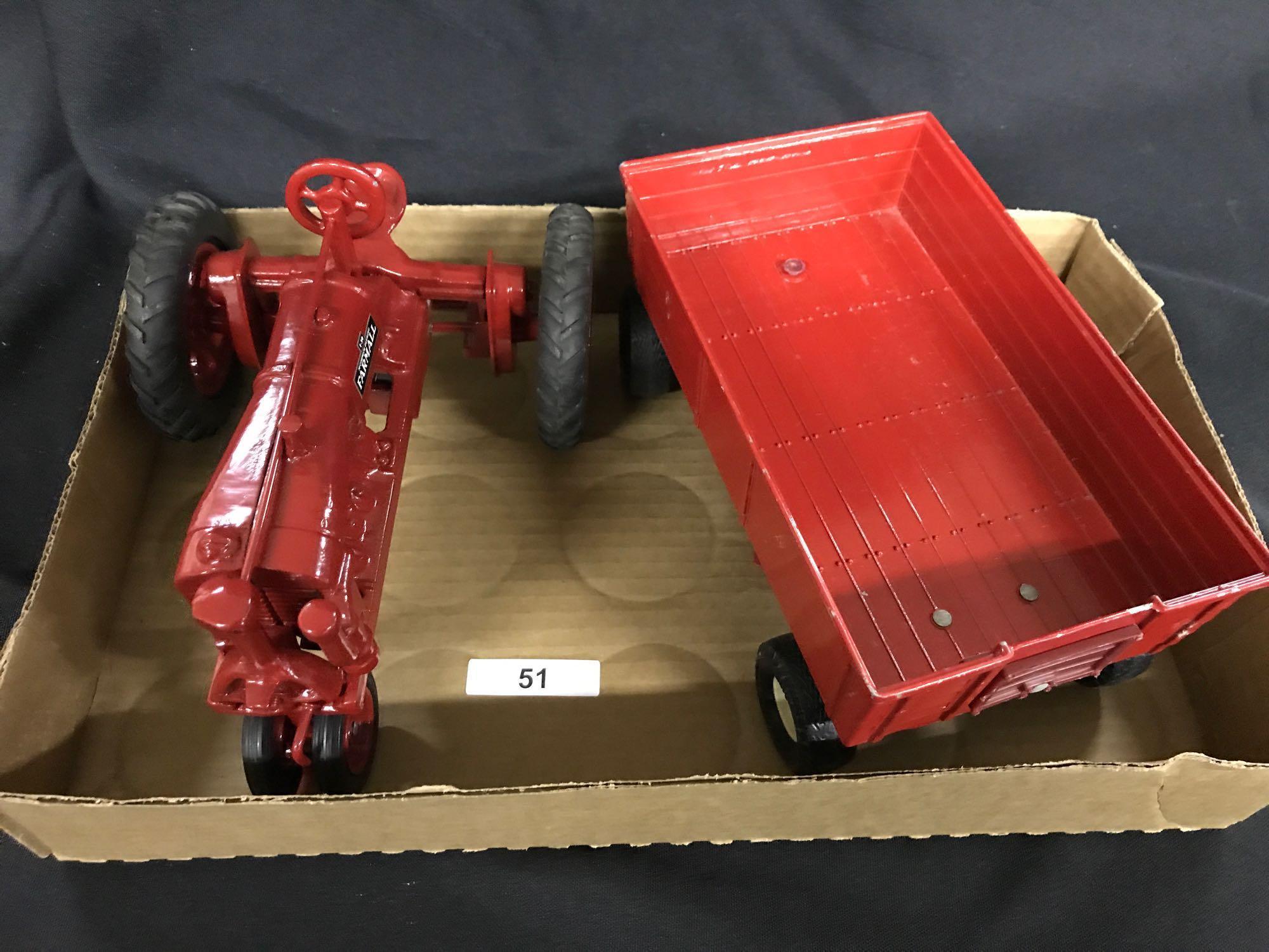 McCprmick Deering Farmall "F-30" Tractor and Barge Wagon