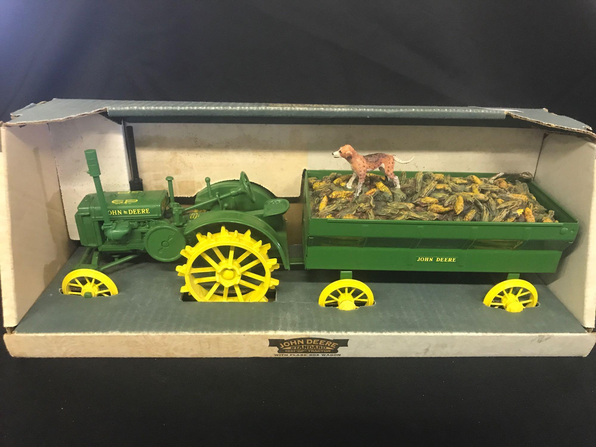 John Deere "GP" Tractor with Flare Box Wagon