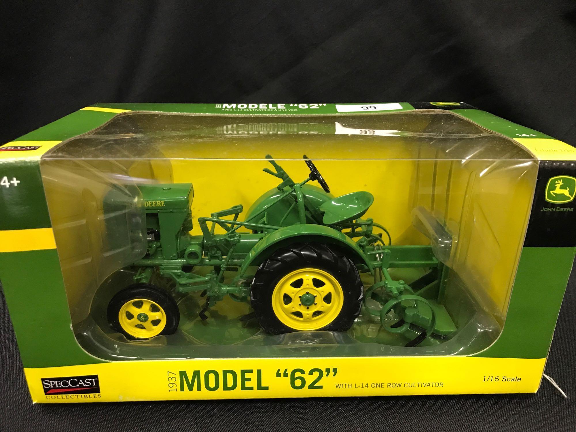 John Deere Model "62" Tractor with "L-14" Cultivator