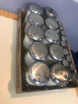 10- Sugar shakers and 10 sets of salt and peppers