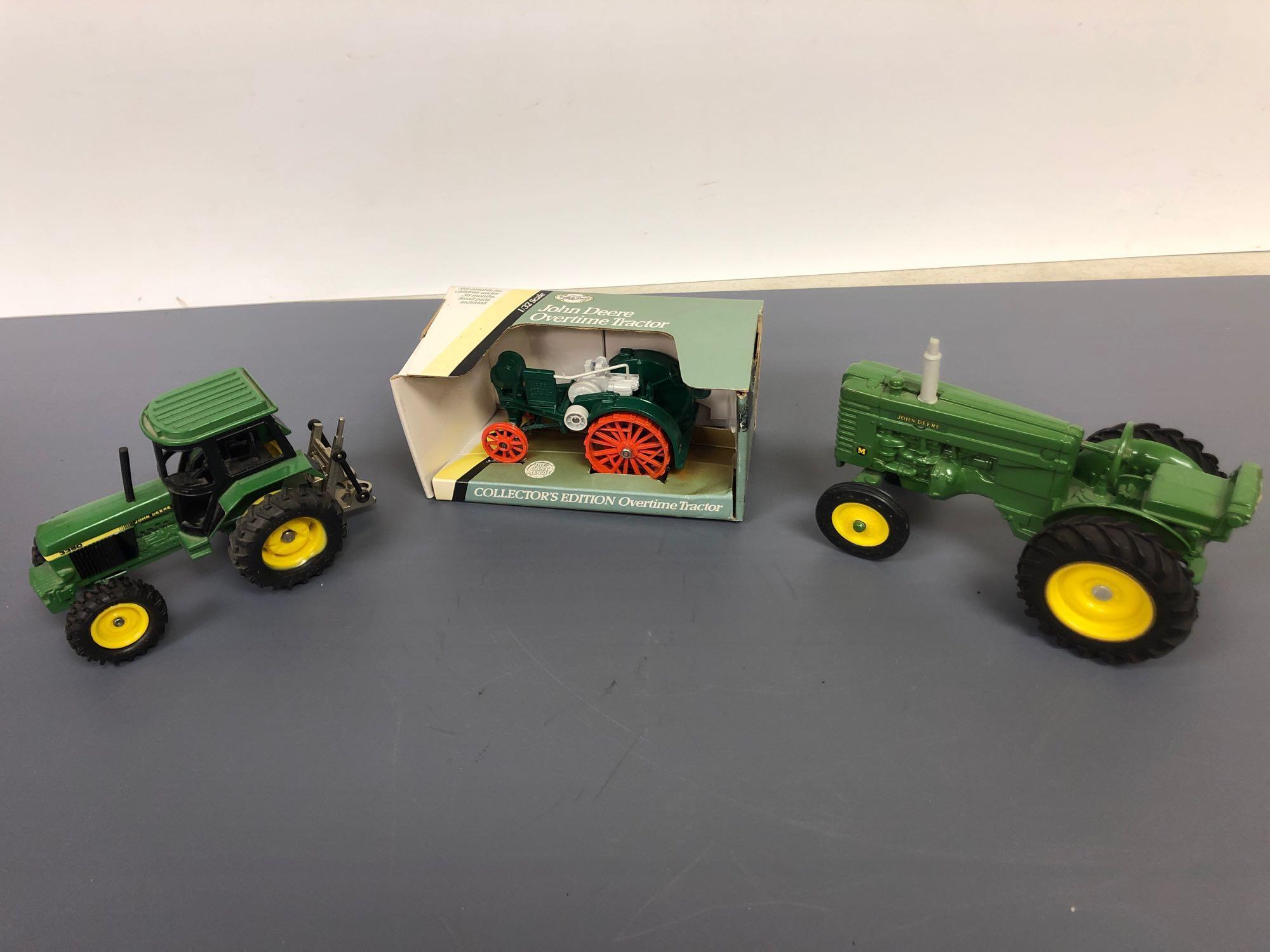 Assortment John Deere "M", "Overtime", and "3350' Tractors