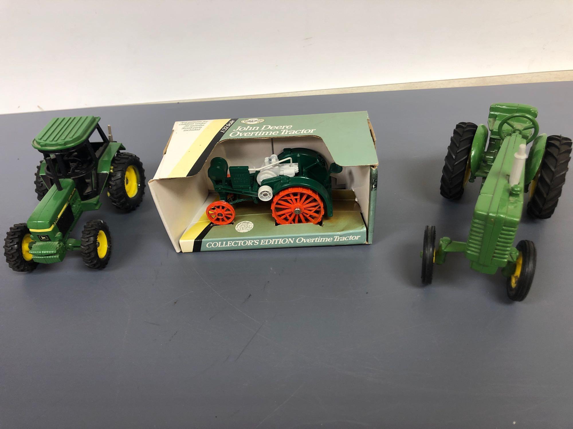 Assortment John Deere "M", "Overtime", and "3350' Tractors