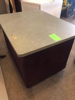 Portable Formica top bar, measures 36'' W x 49'' D x 32'' H on wheels - NO SHIPPING!