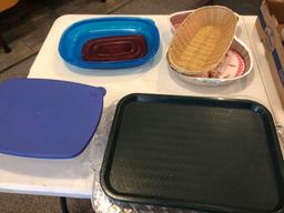 Barbie cake pan mold, Sterilite containers, plastic serving trays, meat platter and more!