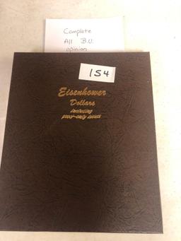 Eisenhower dollars - complete set, brilliant uncirculated.